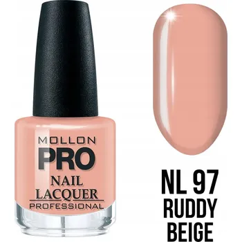 Lak na nehty Mollon PRO Klasický lak na nehty Nail Lacque 97 Ruddy Beige 15 ml