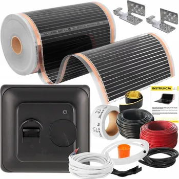 Topná rohož SADA Mission Air Fólie Vyhřívací Podložka INFRAČERVENÁ 50cm A 160W/m2 3,5m2 PTC