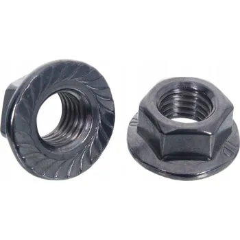 Matice 100 KS NEREZOVÁ PŘÍRUBOVÁ MATICE S VROUBKOVÁNÍM M8 A2