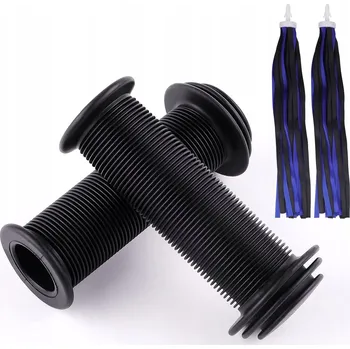 grip GRIPY NA ŘIDÍTKA KOLA ČERNÉ S MODRÝMI TŘÁSNĚMI