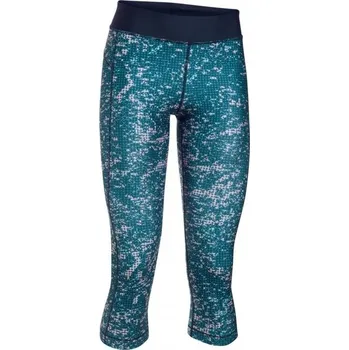 Dámské legíny SPODNIE UNDER ARMOUR HEATGEAR PRINTED CAPRI DÁMSKÉ MODRÉ-953 S