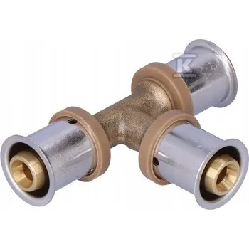rozdělovač topení T-rozdělovač lisovací KAN-therm LBP 16 x 2 mm mosazný
