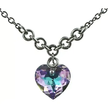 Náhrdelník Náhrdelník Swarovski srdce light v kroužcích