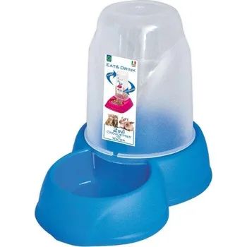 Miska pro psa Automatické krmítko z plastu Agro Zoo modré, objem 1,6 l