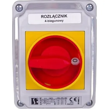 vypínač Křížový spínač 0-1 4P 32A v pouzdře