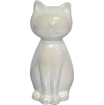 Pokladnička POKLADNIČKA KOČKA BÉŽOVÁ 17 CM