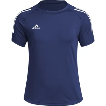 Dámské tričko Dámské Tričko s krátkým rukávem ADIDAS HILO JERSEY HK9065 – Tmavě modrá XS