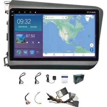 Autorádio AUTORÁDIO S GPS NAVIGACÍ HONDA CIVIC 2012-2015 CARPLAY ANDROID AUTO 4GB 64GB