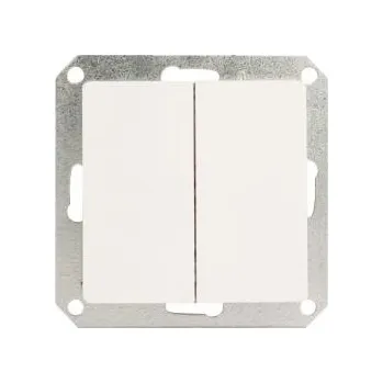 vypínač Dvojitý vypínač Klasik, Podomítkový Timex-Elektro bílý 01-1315