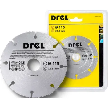 Řezný kotouč Kotouč na řezání dřeva Drel 115 x 22,2 mm