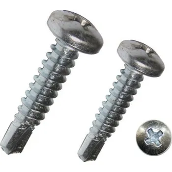 Šroub Šrouby samořezné do plechu, 4,2 x 16 mm, křížové, balení 16 ks, Zn