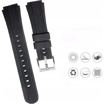 Řemínek na hodinky Univerzální 20mm gumový řemínek World_of_GSM - černý
