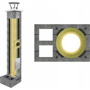 Komín Keramický komín, komínový systém KW2 fi 160 9m, izolovaná a zateplená sada