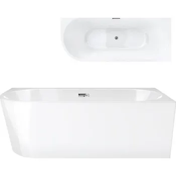 Vana Akrylátová rohová vana Corsan Intero, odtok uprostřed, 150 x 74 cm