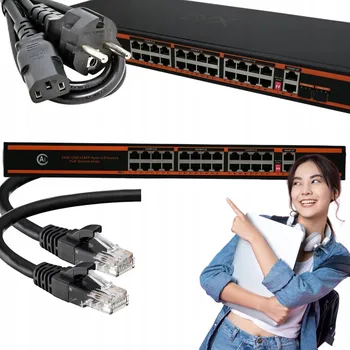 Switch SWITCH POE 16+2 16X POE FE 2X UPLINK 1000MBPS 1GB/S SVĚTLOVOD SFP 250W DVX