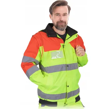 pracovní bunda ZIMNÍ ZATEPLENÁ VÝSTRAŽNÁ BUNDA LH STRADA XXL