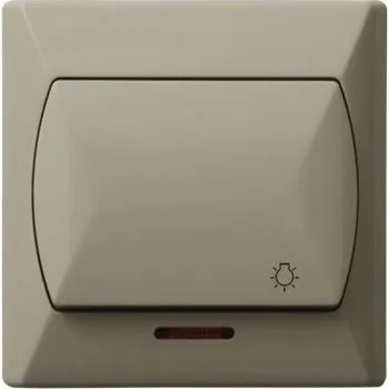 vypínač Jednopólový vypínač pod omítku Ospel, béžové odstíny ŁP-5AS/01