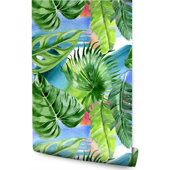Fototapeta Tapeta Tropické Listy Barevné Akvarelové Pozadí