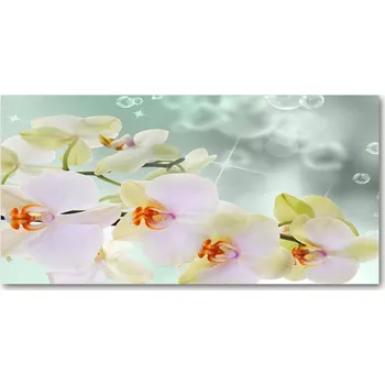 Obraz Kuchyňský panel Bílá orchidej 120x60 cm + LEPIDLO