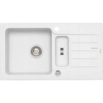Granitový dřez Jednokomorový granitový dřez Alveus 1 bílý
