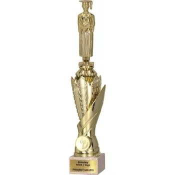 Zlatý pohár, trofej s figurkou Žák Student Škola 37 cm + GRAVÍROVÁNÍ DÁREK
