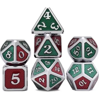 Příslušenství k deskovým hrám TAJEMNÁ KOMNATA - SADA 7 KOVOVÝCH RPG KOSTEK