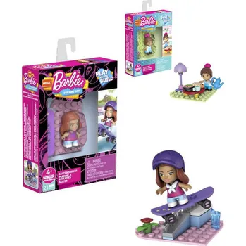 Hračka Mattel MATTEL Mega Construx stavebnice mikro panenka Barbie s doplňky 6 druhů