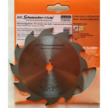 Pilový kotouč SCHUMACHER Pilový kotouč 140x12,7 mm 12z