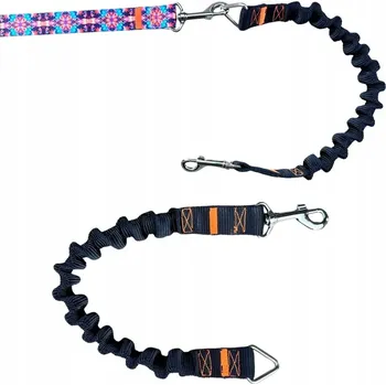 Vodítko pro psa Tlumič nárazů pro vodítko pro psa ČERNÝ vodítko sportovní tradiční