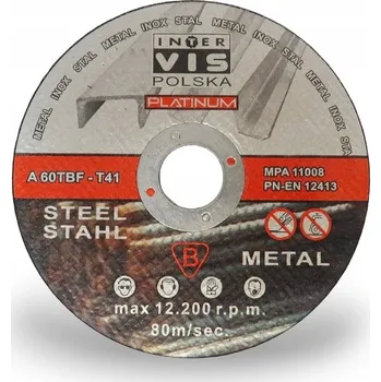 Řezný kotouč KOTOUČOVÉ KOTOUČE NA ŘEZÁNÍ KOVU Z OCELI 125x1,6 INOX SILNÉ