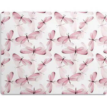 Miska pro psa Ochranná podložka pod misky pro psa - Růžové vážky 60x40 cm