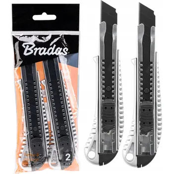 Vrták Kusů 2 Nůž na tapety z hliníku a TPR, 18 mm BRADAS DIY-KN1812