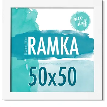 Rám na obraz RÁMEČEK 50x50 RÁMEČEK NA FOTKY 50x50 Rámy na fotky bílá bílé MDF na fotografie