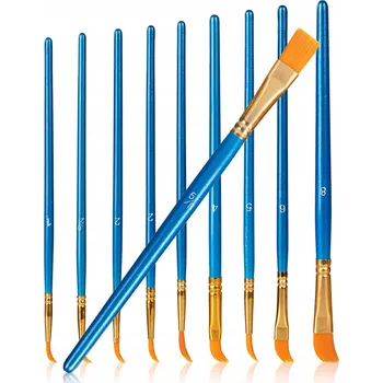 Umělecký štětec Štětce na Malování Sada 10 ks UMĚLECKÉ PRECIZNÍ NYLONOVÉ Štětce