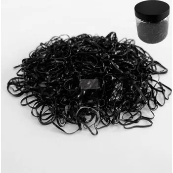 Gumičky malé černé 500 ks v krabičce