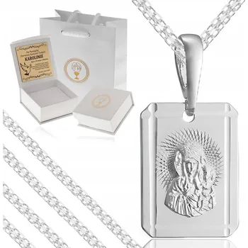 Řetízek STŘÍBRNÝ ŘETÍZEK S MEDAILONKEM RYZOST 925 PAMÁTKA PRVNÍHO SVATÉHO PŘIJÍMÁNÍ + DÁRKY ZDARMA