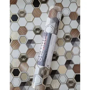 Tapeta Tapeta NA ZEĎ DO KUCHYNĚ Mozaika Šestiúhelníky Obkladačky