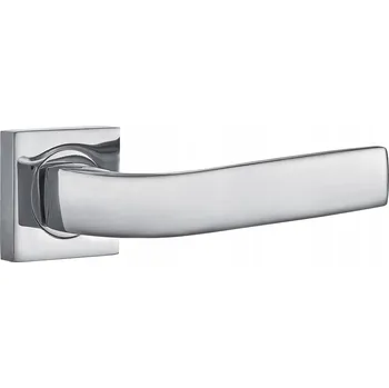 Dveřní kování Interiérová klika Schaffner Krátká, Čtvercová rozeta, Rozeta s WC zámkem, Rozeta s otvorem pro klíč, Rozeta pro vložku