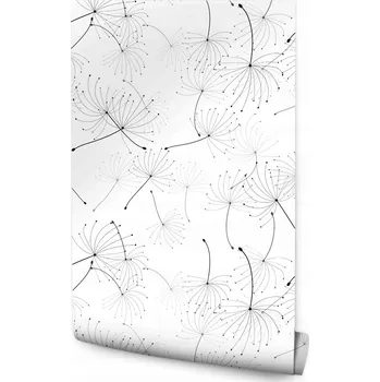 Fototapeta Tapeta do ložnice černobílá semínka pampelišky