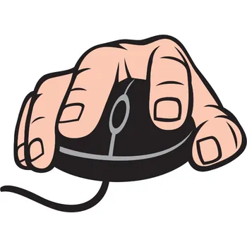 Nášivka NAŽEHLOVAČKA - Ruka s myší barevná