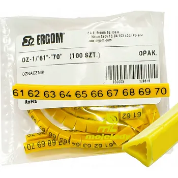 elektrický kabel Žluté označení vodičů OZ-1 61 70, 100 ks