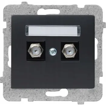 Elektrická zásuvka Anténní zásuvka nástěnná Polmark černá