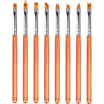 Kosmetický štětec Štětce na zdobení a styling nehtů Sada 8 ks