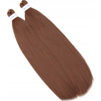 Syntetické vlasy Kanekalon 2 culíky 70 cm ořechové barvy, předem natažené copánky