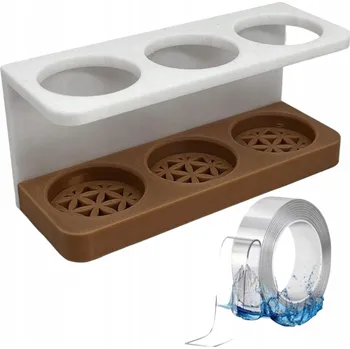 Držák na kartáček DELOSPRO Držák na 3 zubní kartáčky - Samolepicí Č. 7