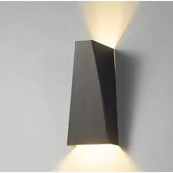 Nástěnné svítidlo Geometrické nástěnné svítidlo z hliníku černé 22 x 10,5 cm LED 3000K 480lm