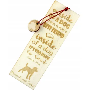 Doplněk ke knize Záložka do knihy s Parson Russell teriérem a gravírováním jména psa