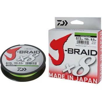 Šňůra Daiwa J-BRAID X8 0,42 mm x 300 m