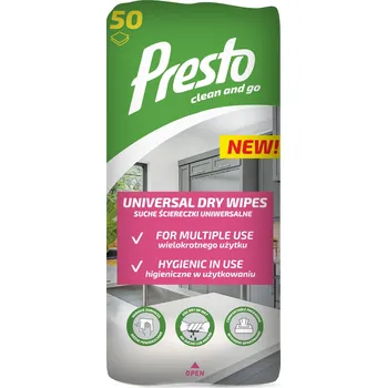 Utěrka Presto Suché univerzální čisticí ubrousky x50