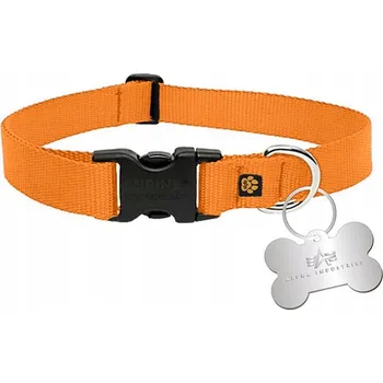 Obojek pro psa Obojek pro psa Alpha Industries Basic Dog-Tag Collar - Oranžový XS
